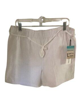 Alex & Jordan Women's White Linen Shorts Large  NWT